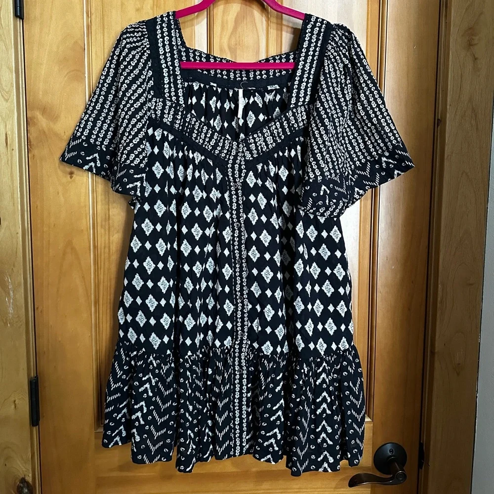 Free People Hearts Desired Printed Mini Dress - Picture 1 of 6